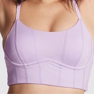 VS PINK The Wave Ultimate Longline Sports Bra Lilac size Small-DD